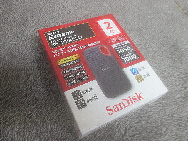 SanDisk サンディスク エクストリーム ポータブルSSD 2TB SDSSDE61-2T00-J25 – 札幌店 買取実績